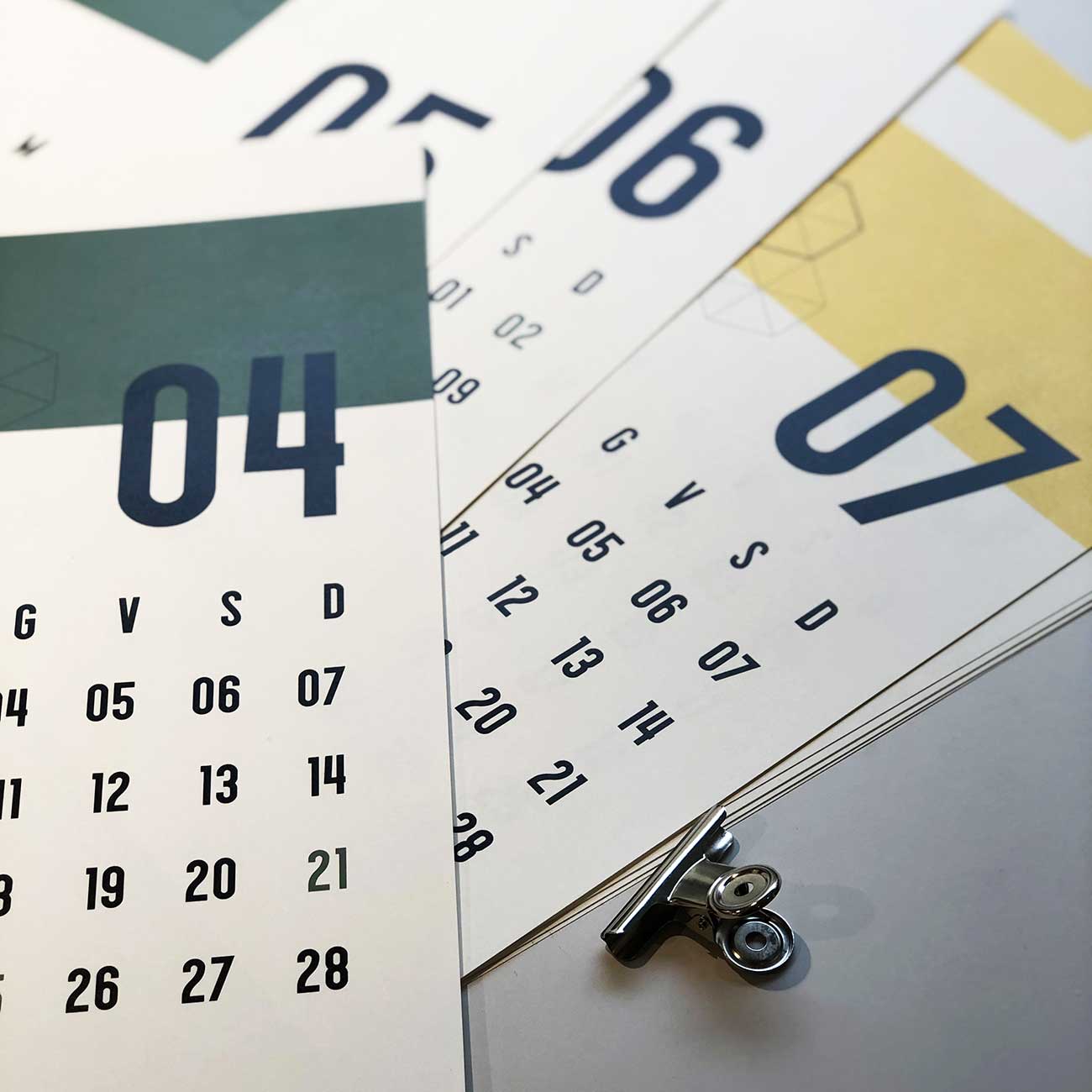 2019 Calendario - Prodotti, Progetto Undici